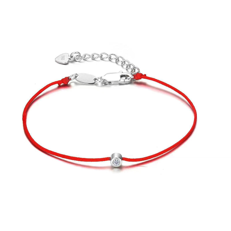 Silver bracelet with diamond