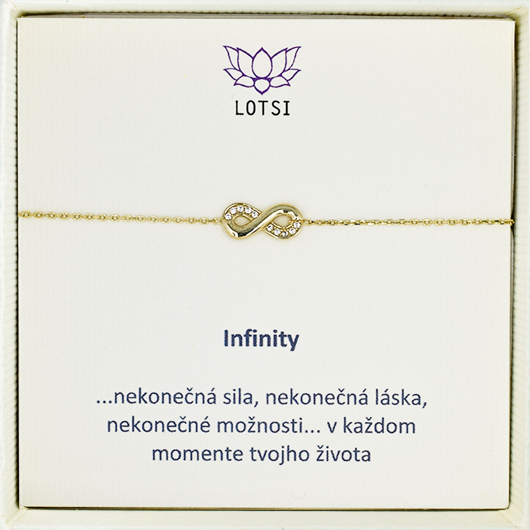 Infinity gold bracelet