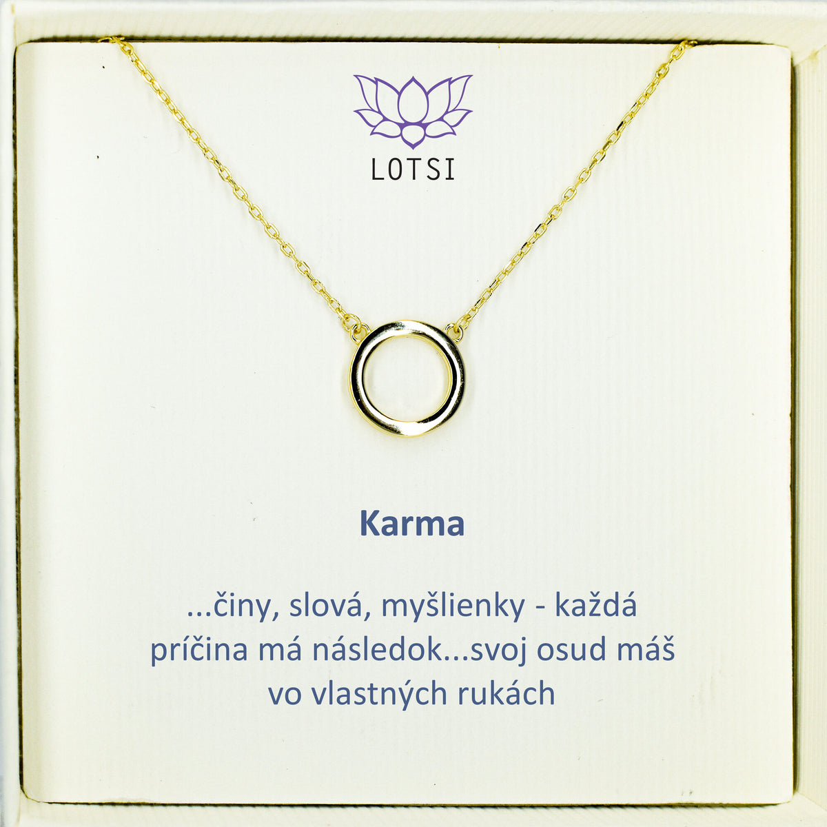 Strieborná retiazka Karma
