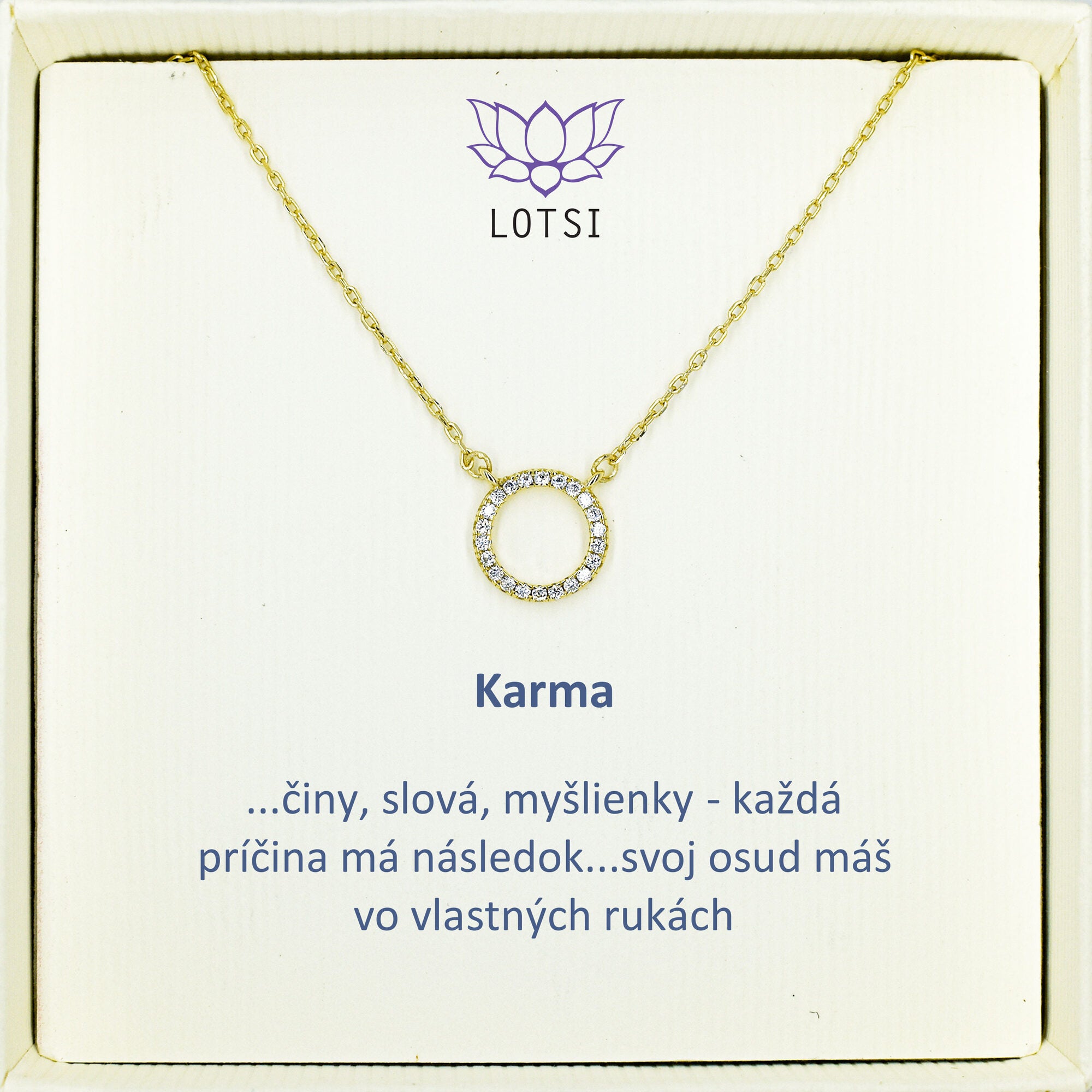 Strieborná retiazka Karma
