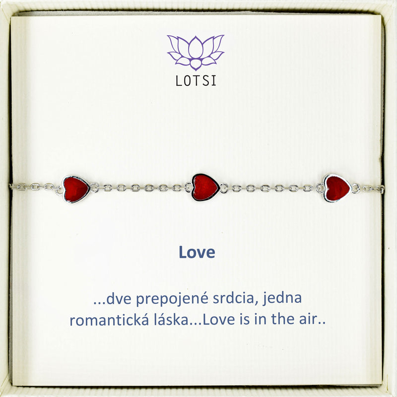 Silver bracelet Love