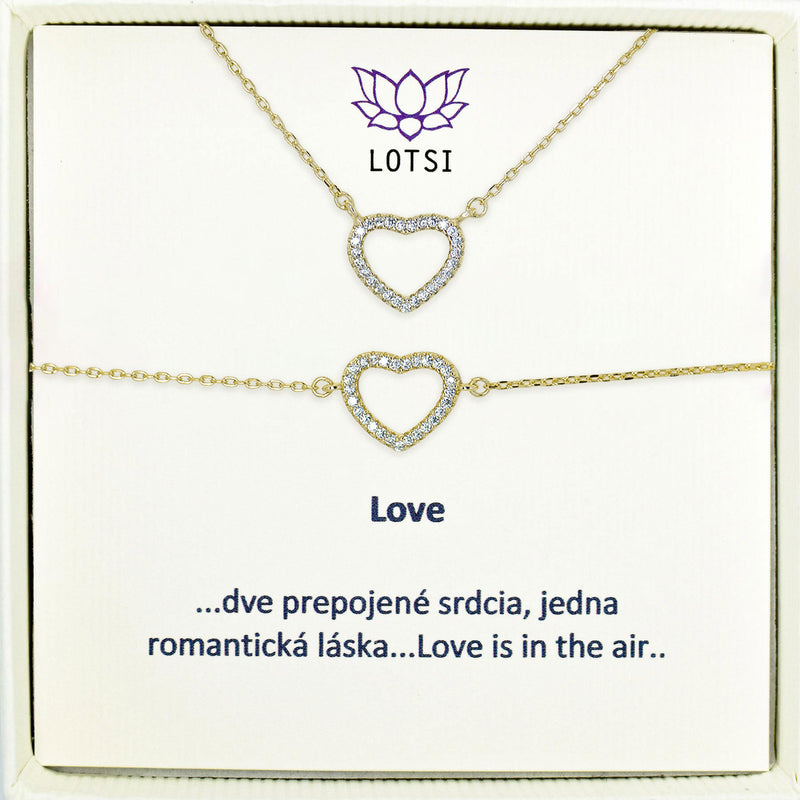 Silver set Love