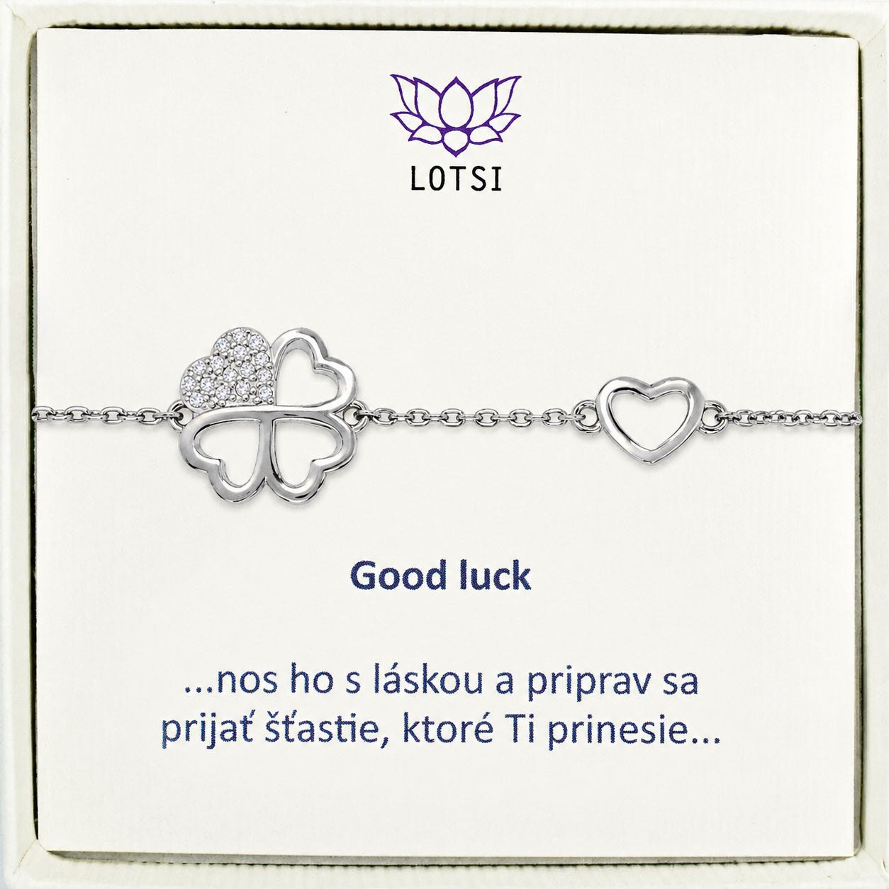 Silver bracelet Good luck