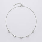 Silver chain with semi-precious stone