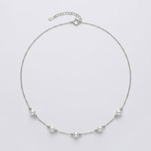 Silver chain with semi-precious stone