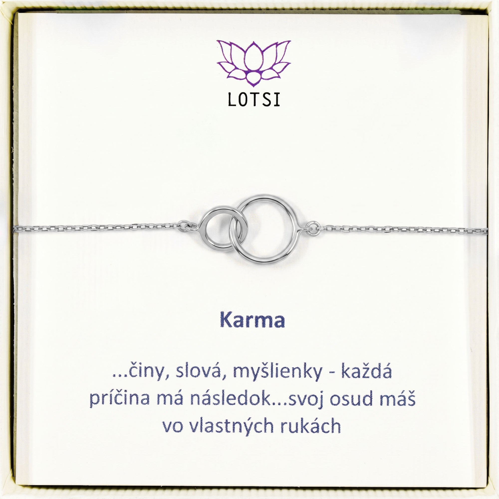 Silberarmband Karma
