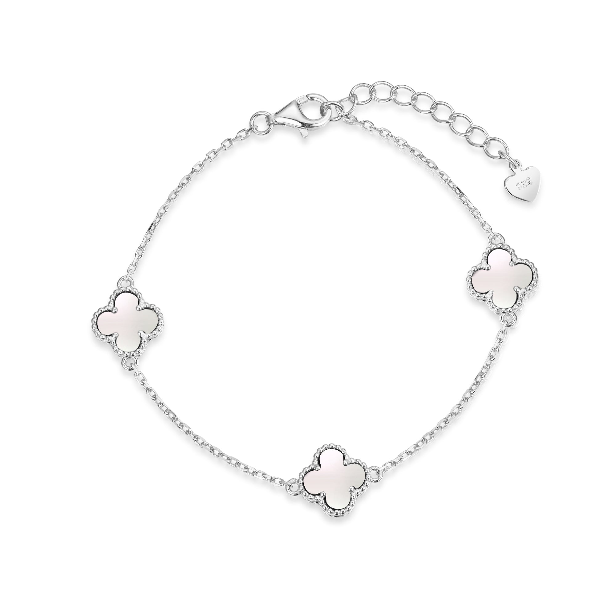 Silver bracelet with semi-precious stone