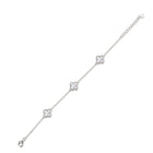 Silver bracelet with semi-precious stone