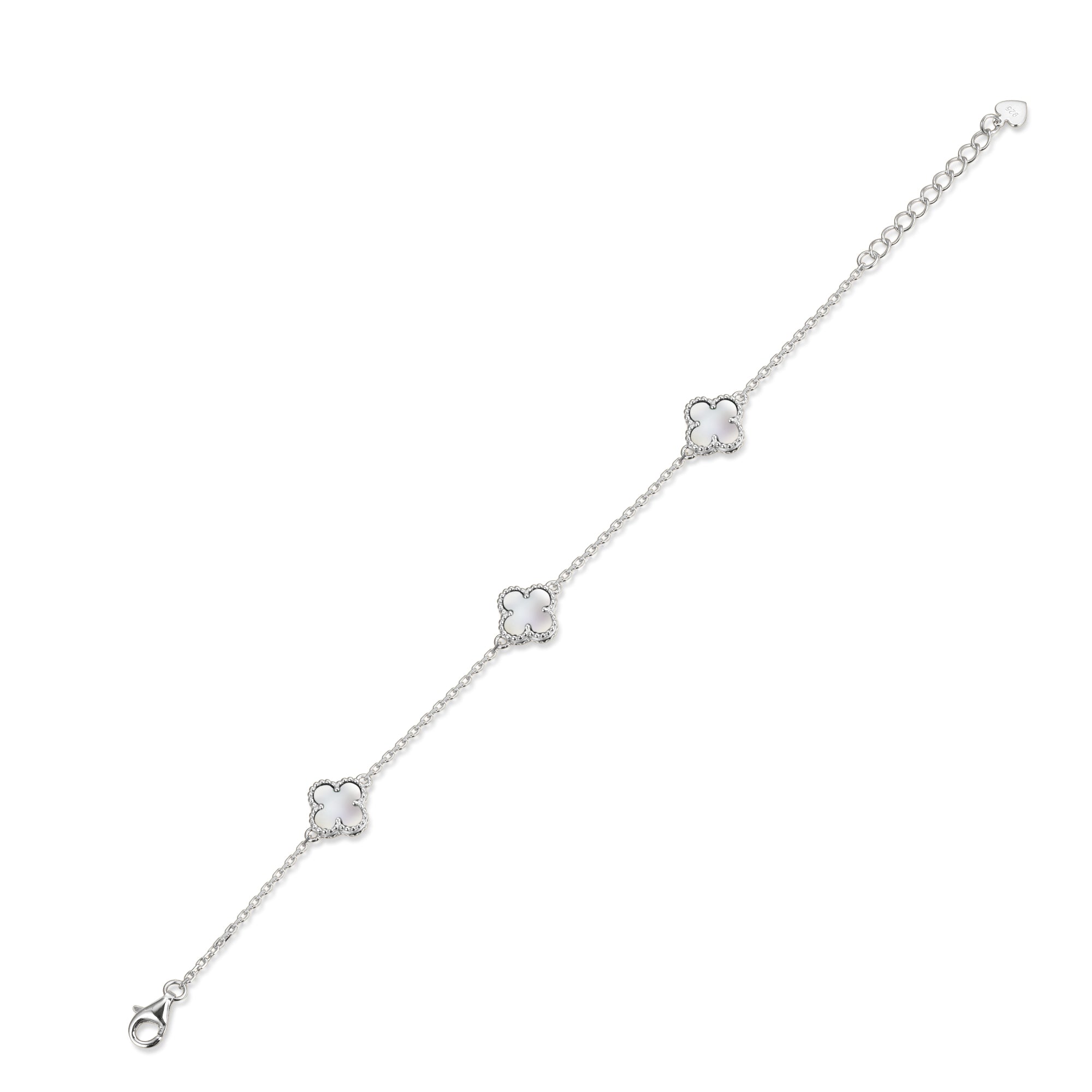 Silver bracelet with semi-precious stone