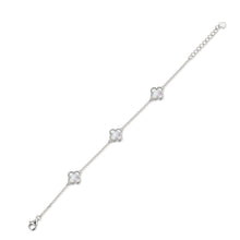 Silver bracelet with semi-precious stone