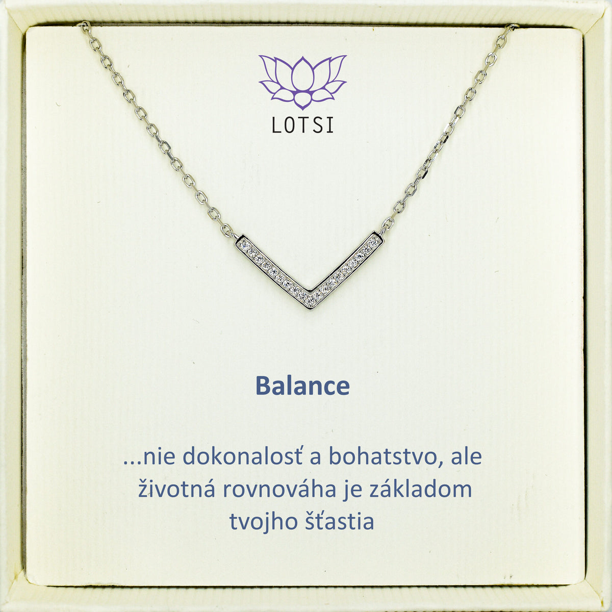 Strieborná retiazka Balance
