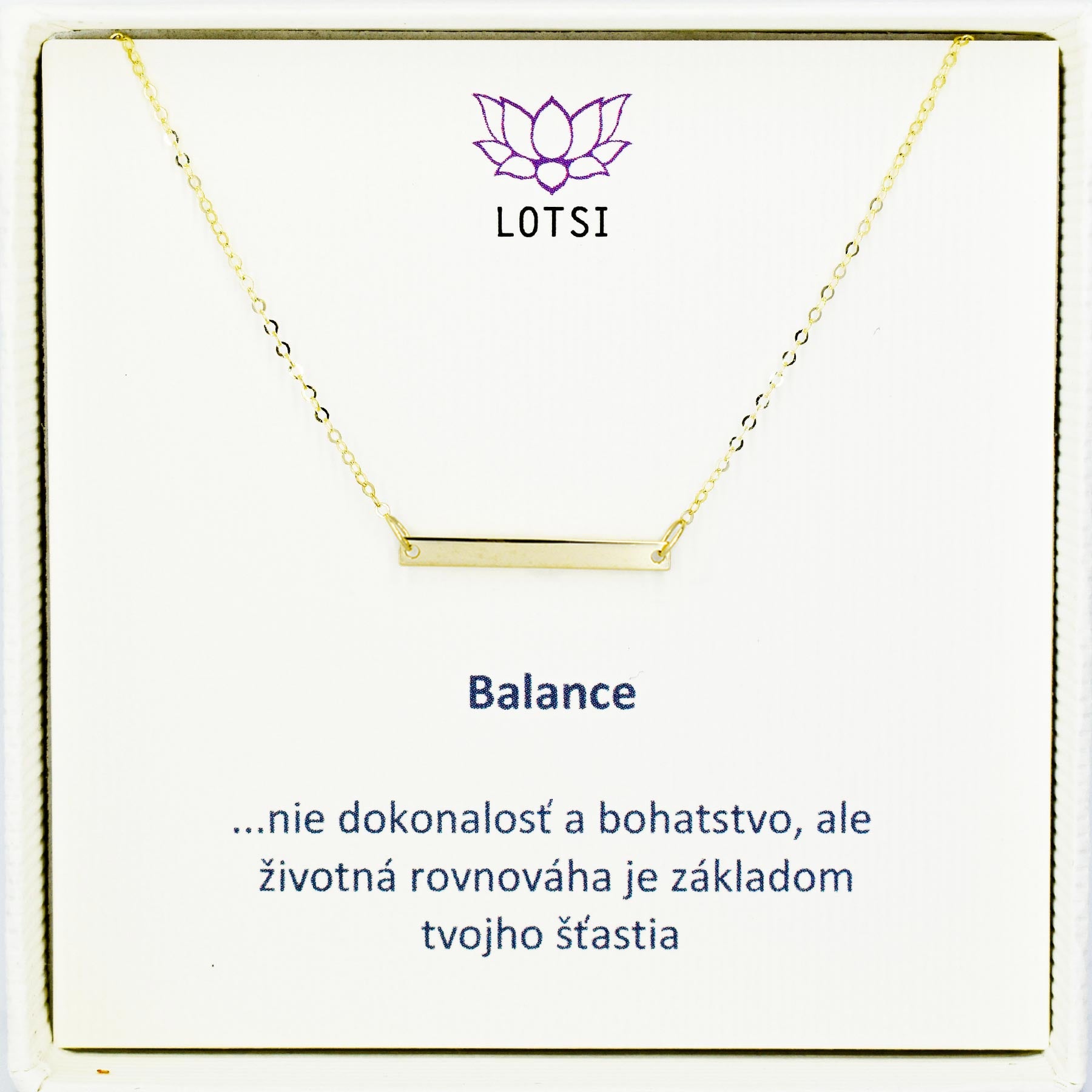 Balance gold chain