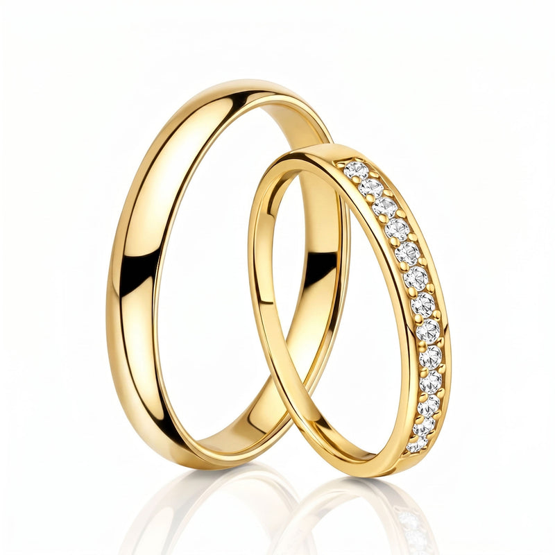 Gold rings - pair