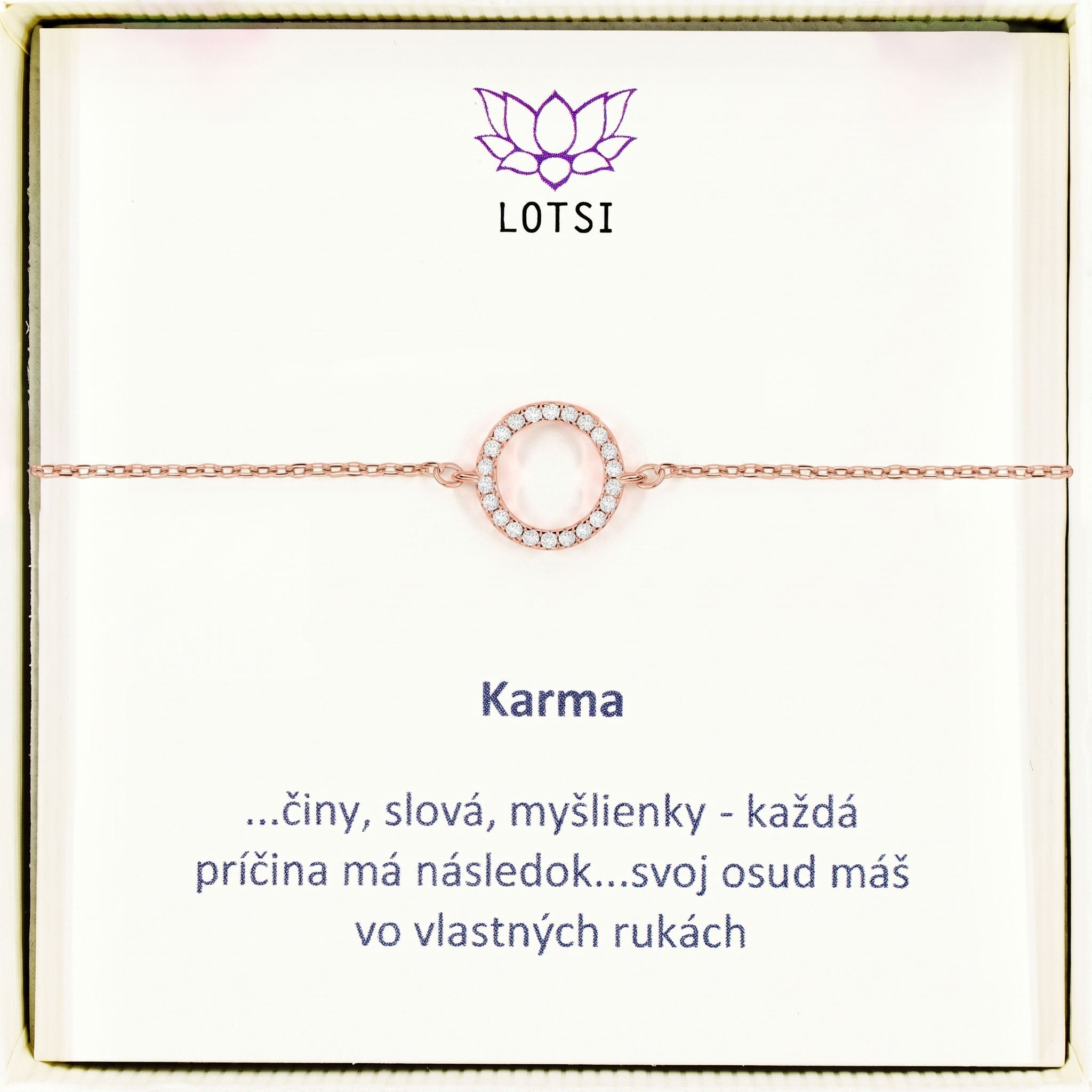 Silver bracelet Karma