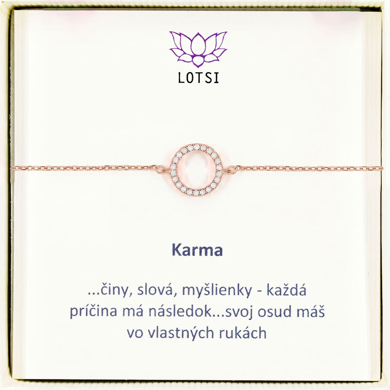 Silver bracelet Karma