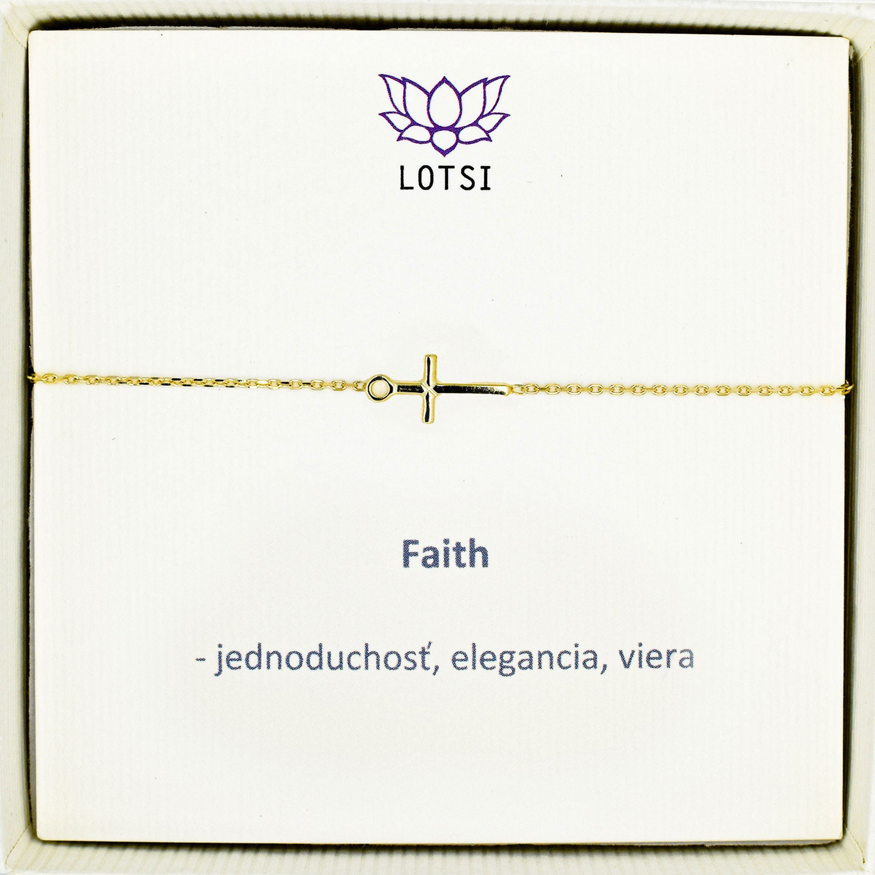 Faith gold bracelet