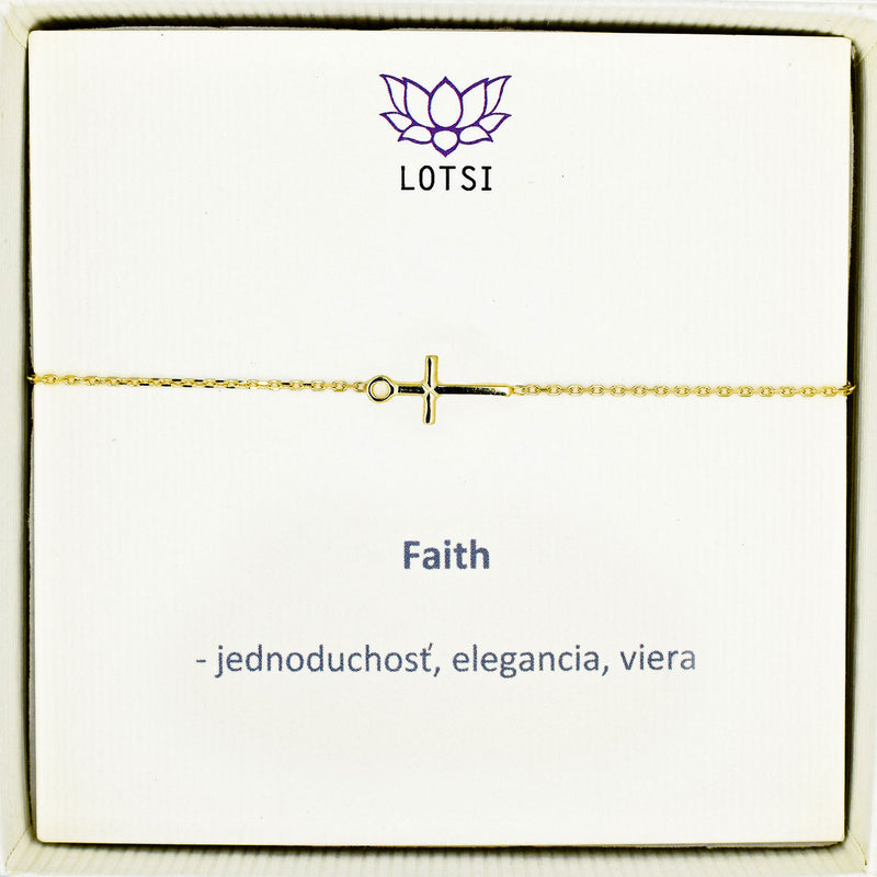 Faith gold bracelet