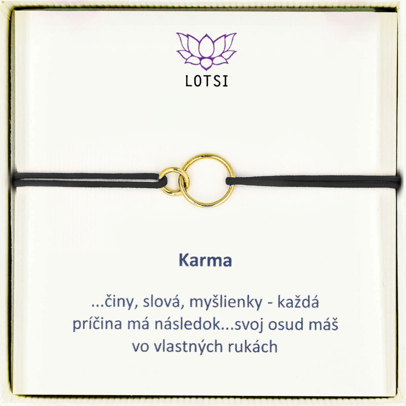 Karma gold bracelet
