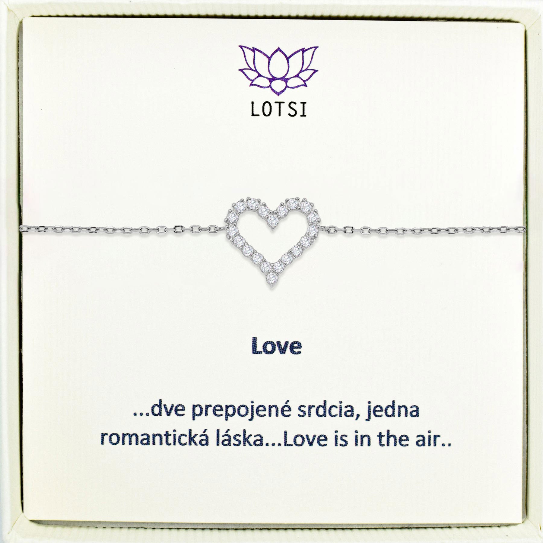 Silver bracelet Love