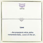 Silver bracelet Love