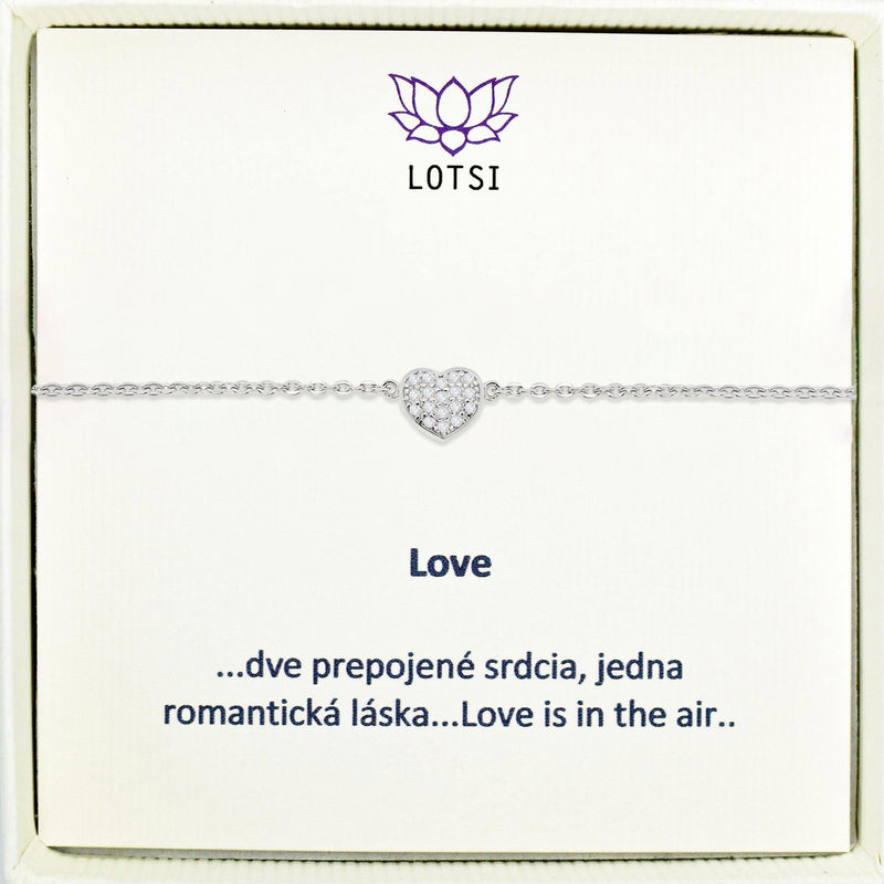 Silver bracelet Love
