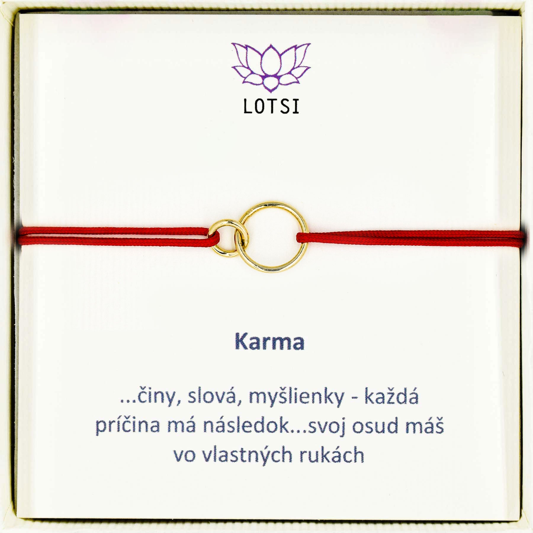 Karma gold bracelet