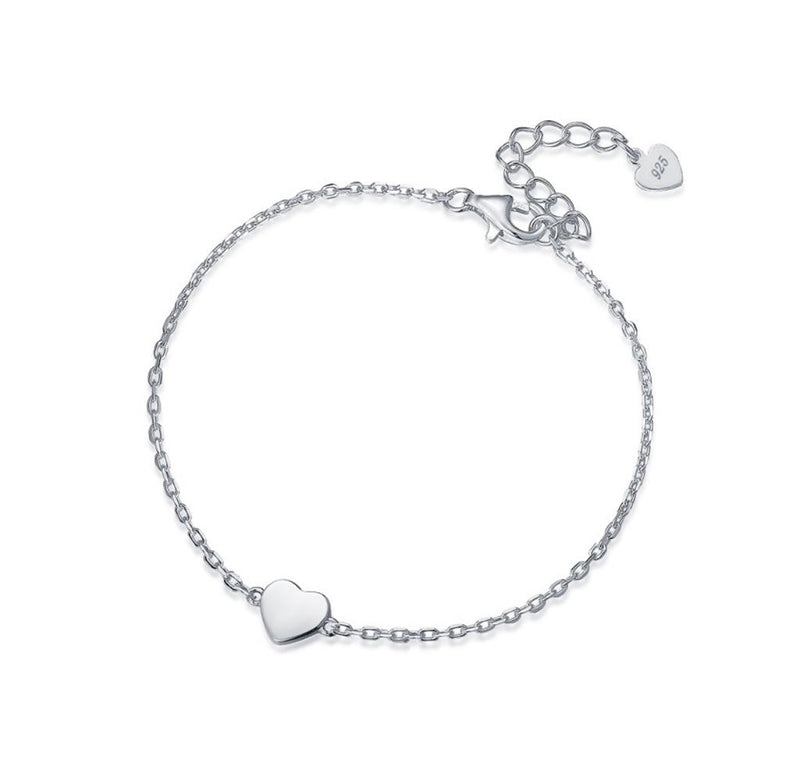 Silver anklet Love