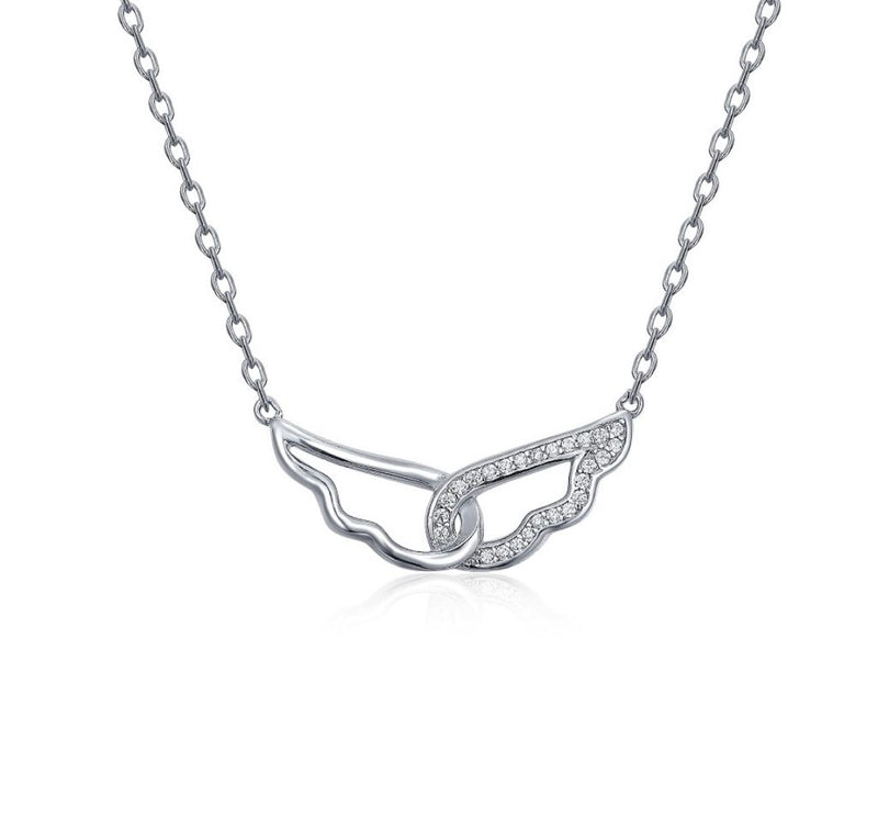 Silver chain Angel wings