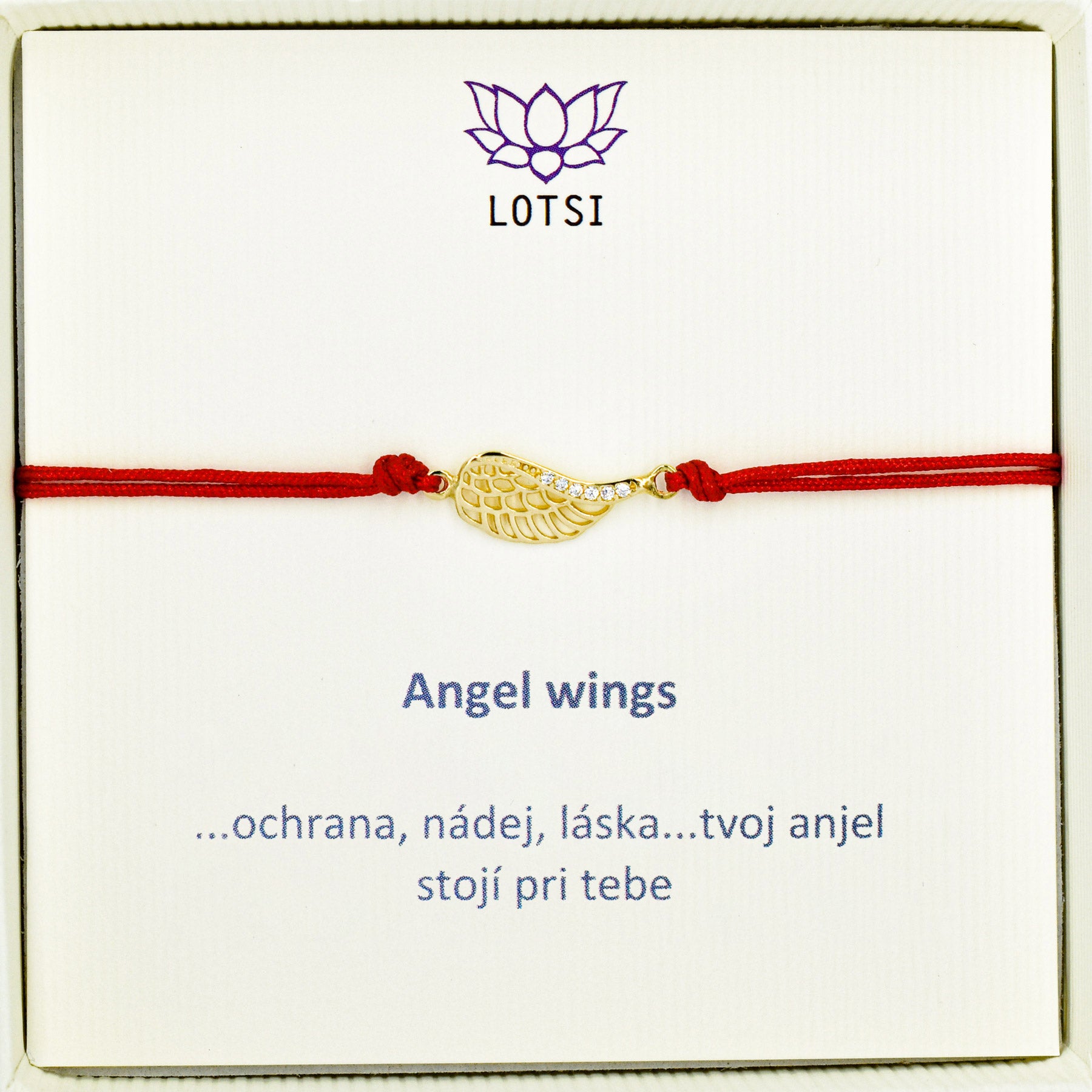 Goldenes Armband Angel Wings