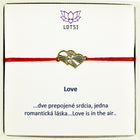Gold bracelet Love
