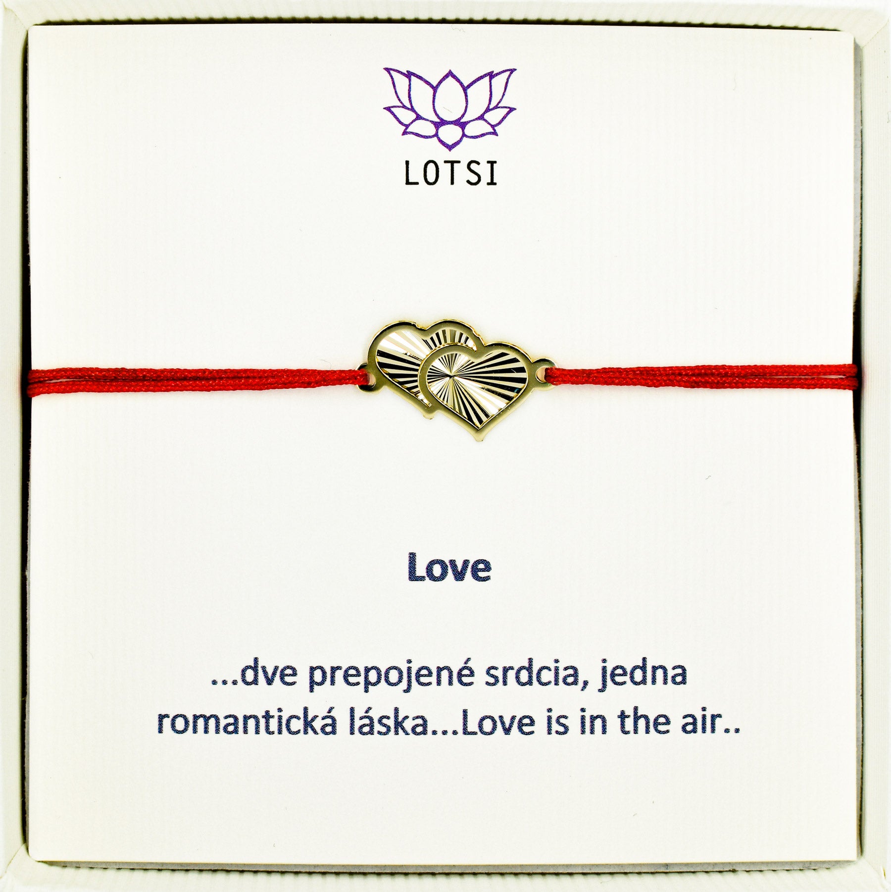Gold bracelet Love