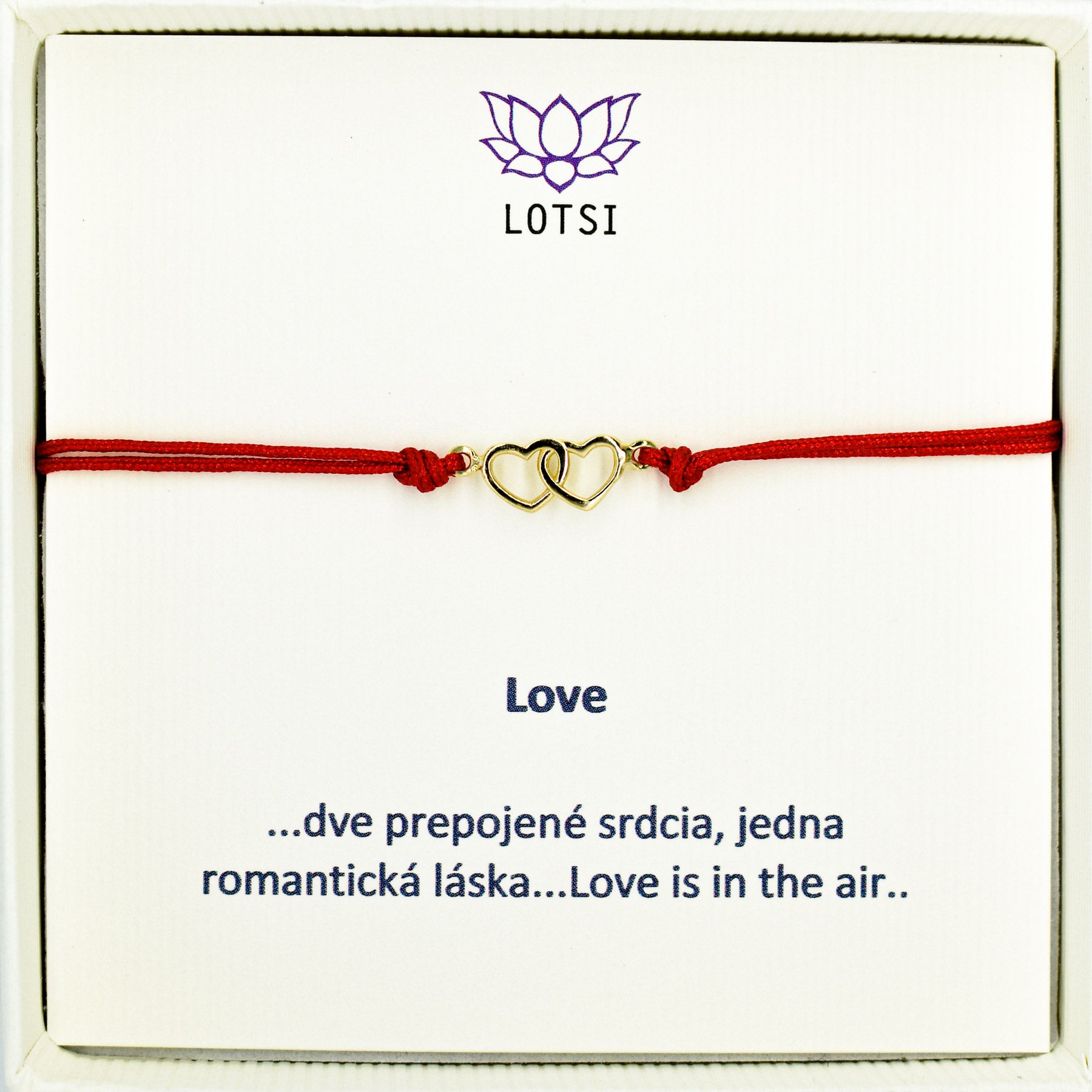 Gold bracelet Love