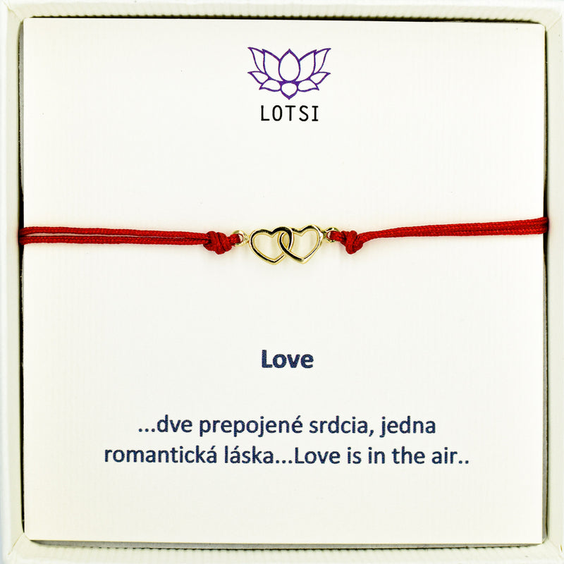 Gold bracelet Love