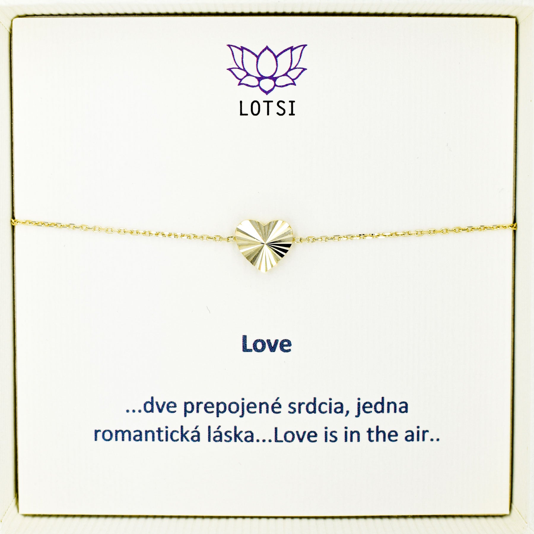 Gold bracelet Love