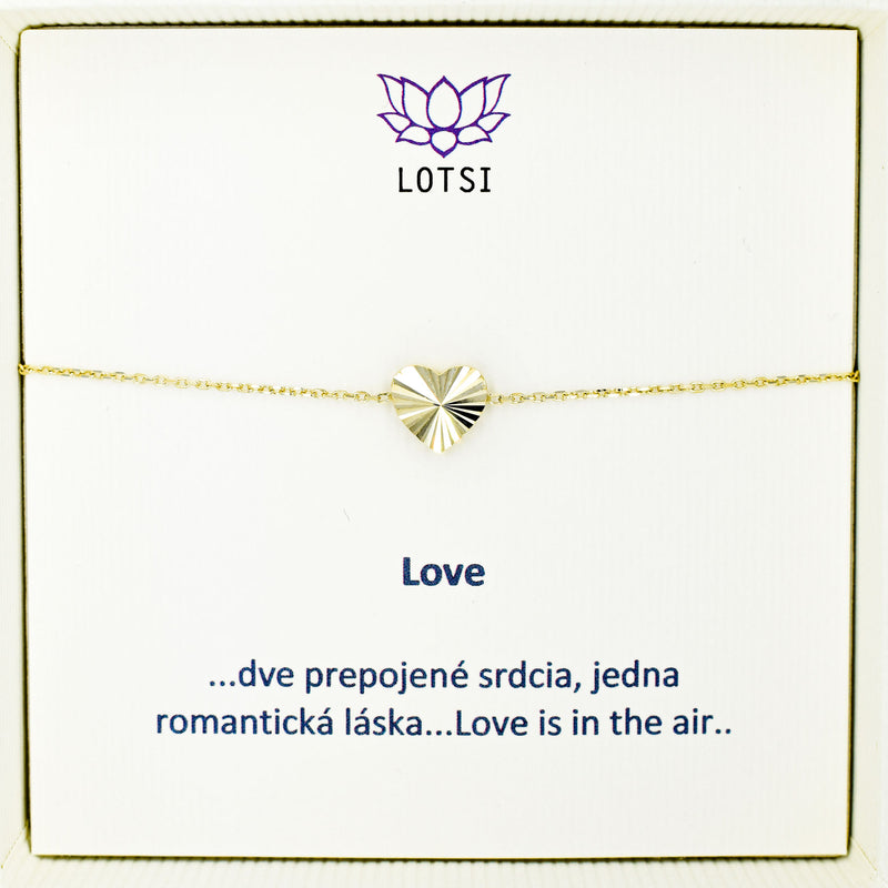 Gold bracelet Love
