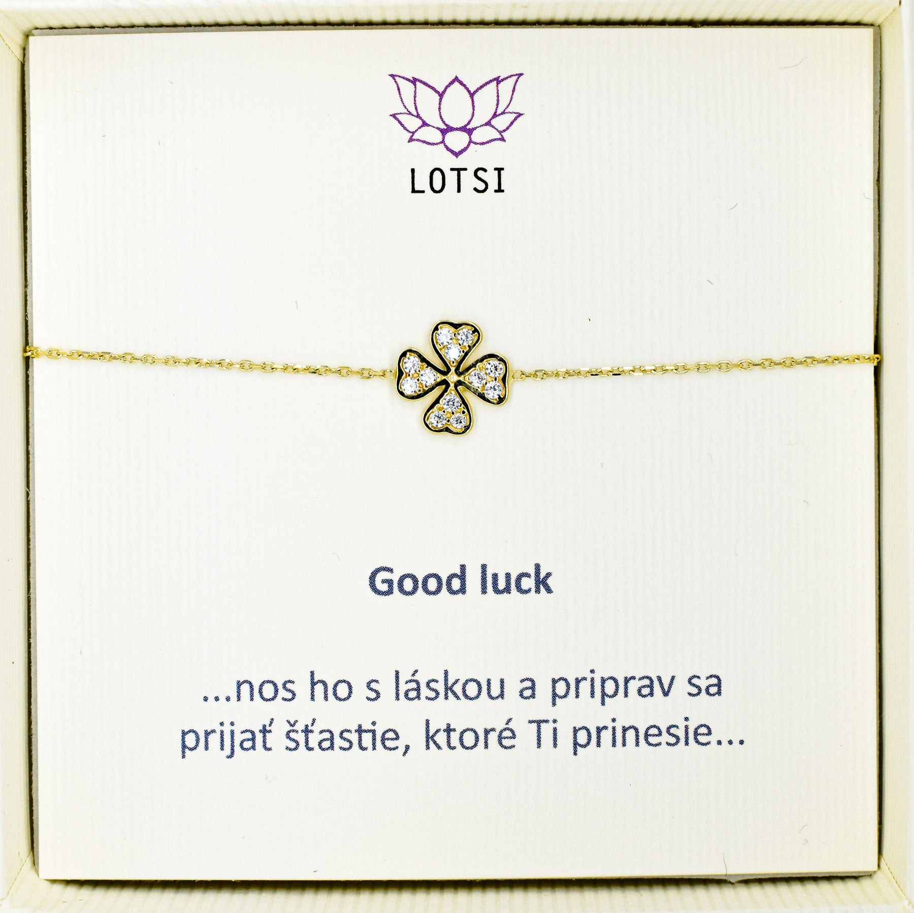 Good luck gold bracelet