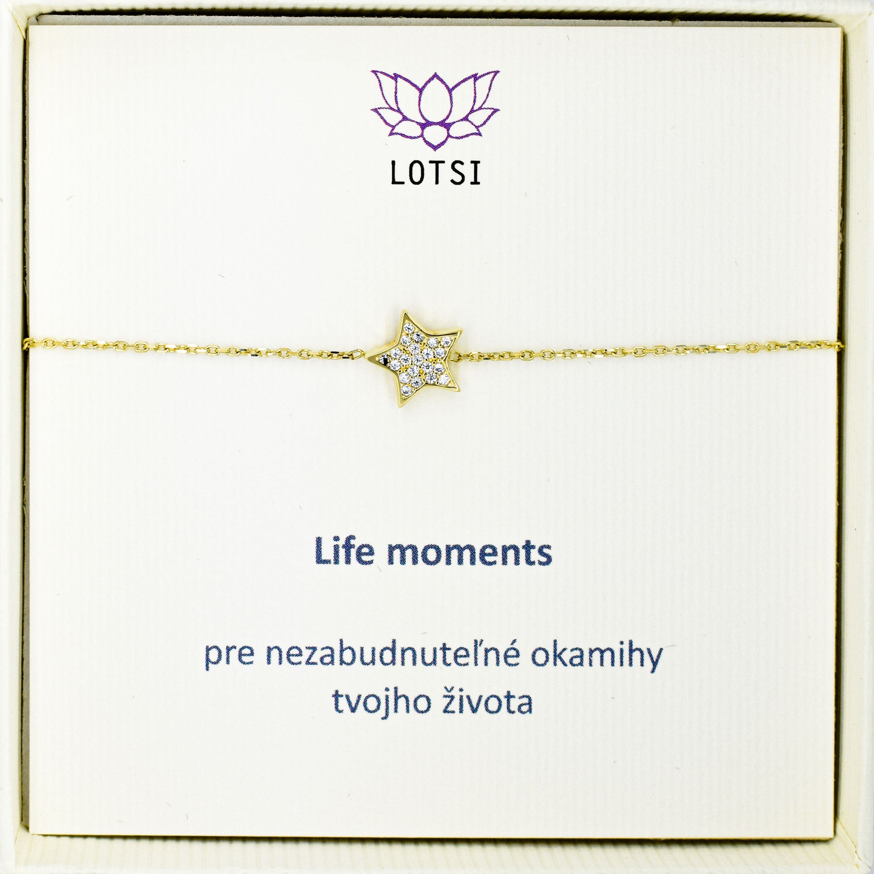 Life moments gold bracelet