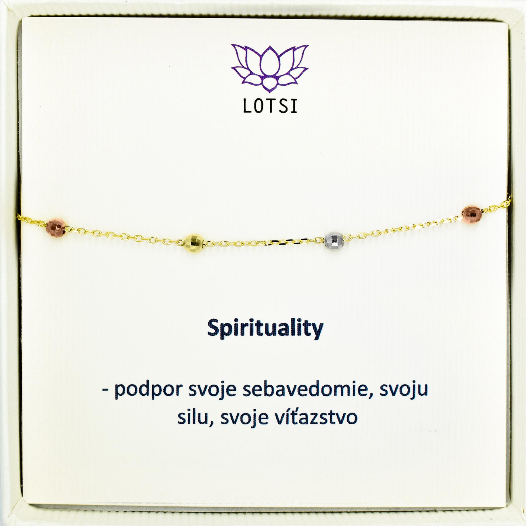 Spirituality gold bracelet