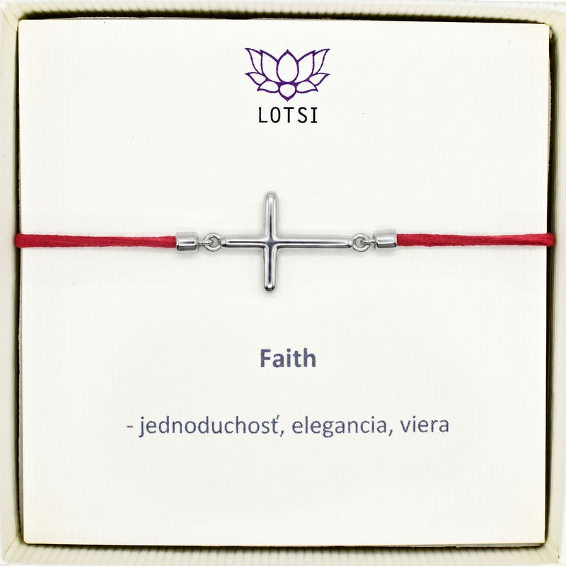 Silver bracelet Faith