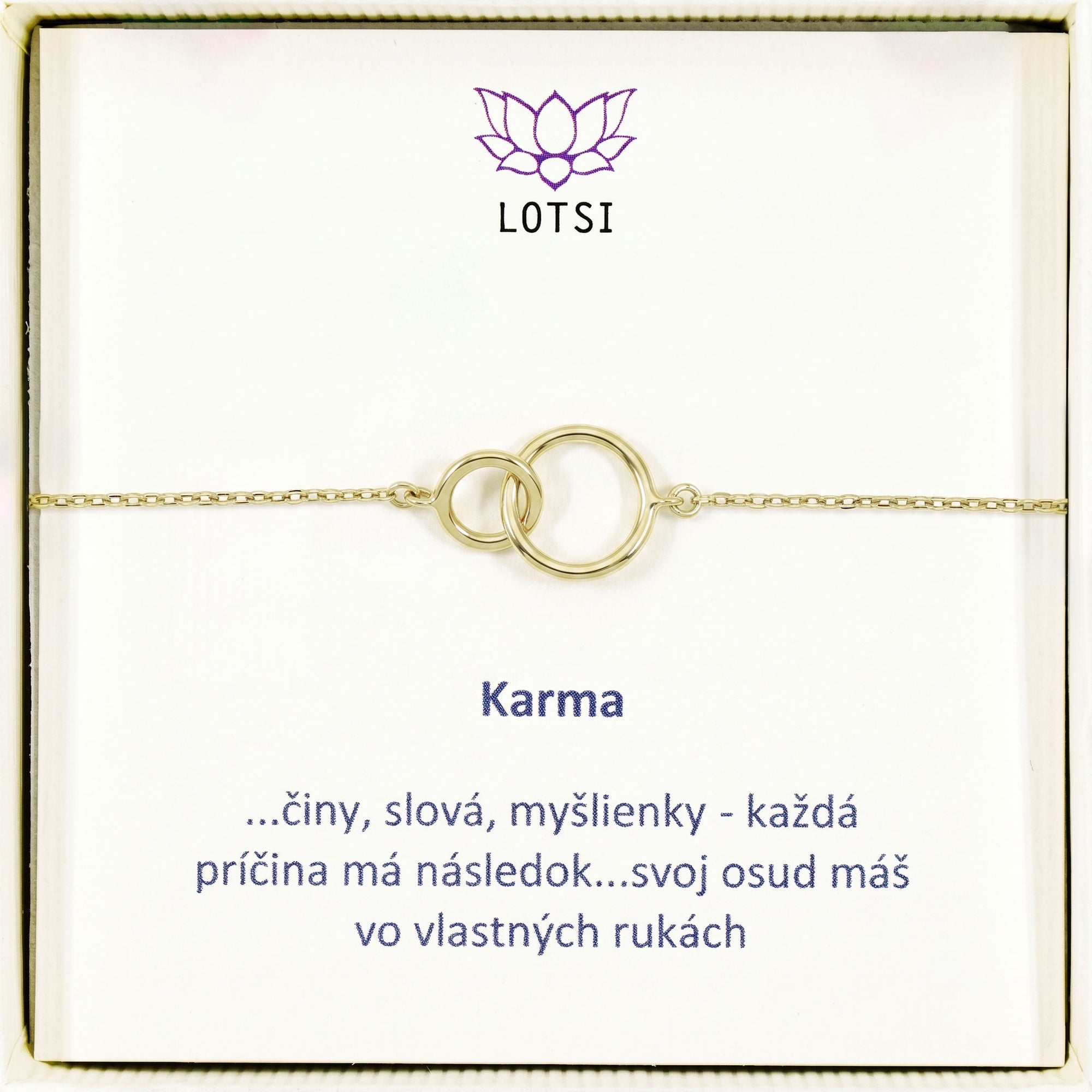 Silver bracelet Karma