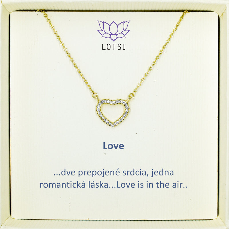 Strieborná retiazka Love