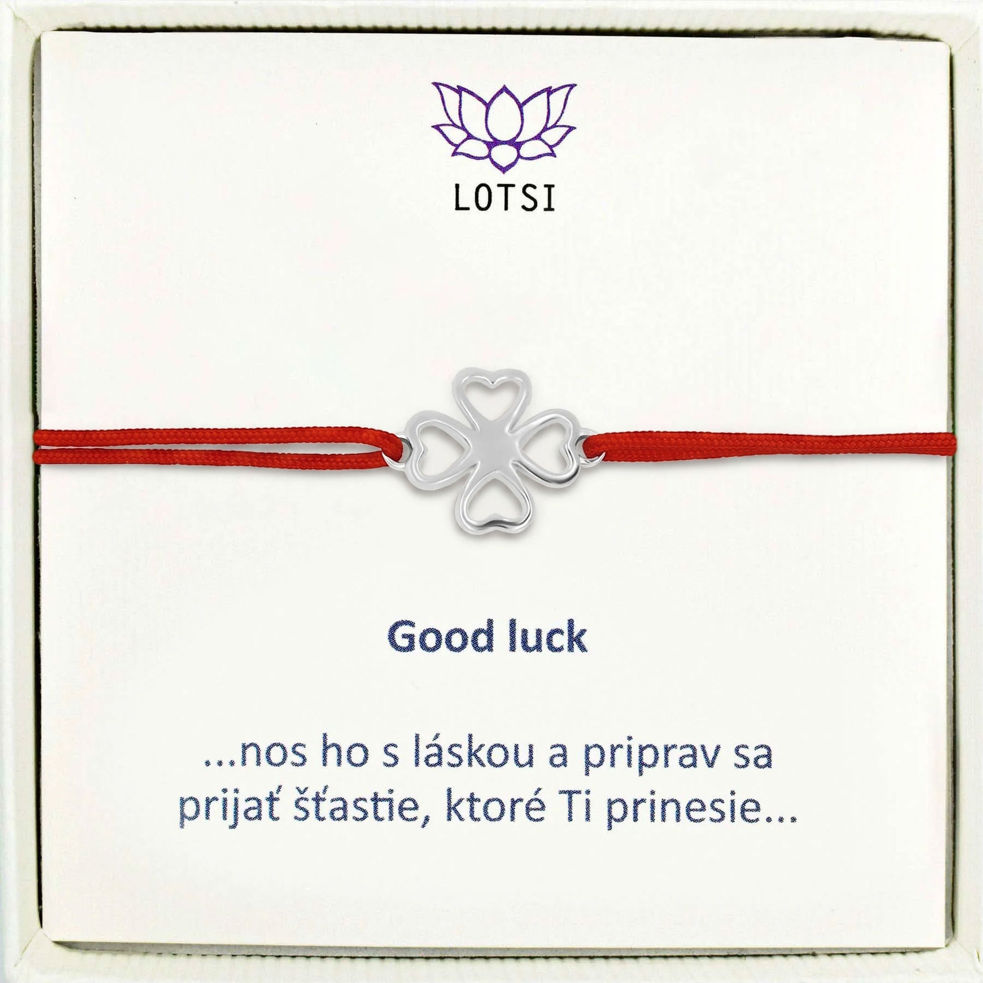 Silver bracelet Good luck