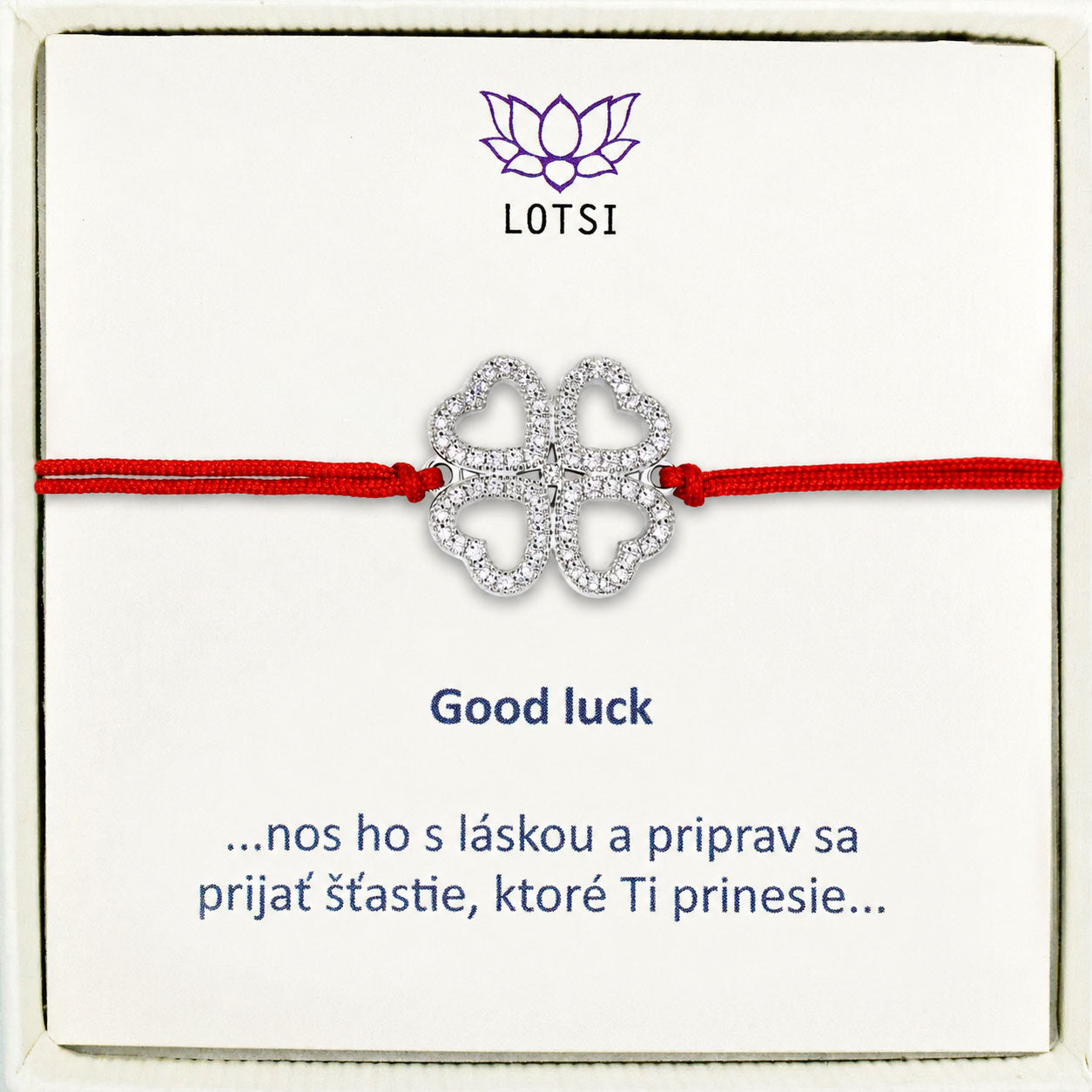 Silver bracelet Good luck