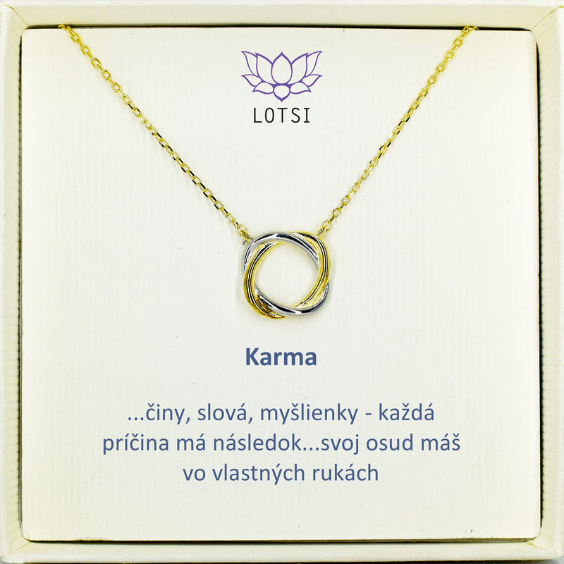Strieborná retiazka Karma
