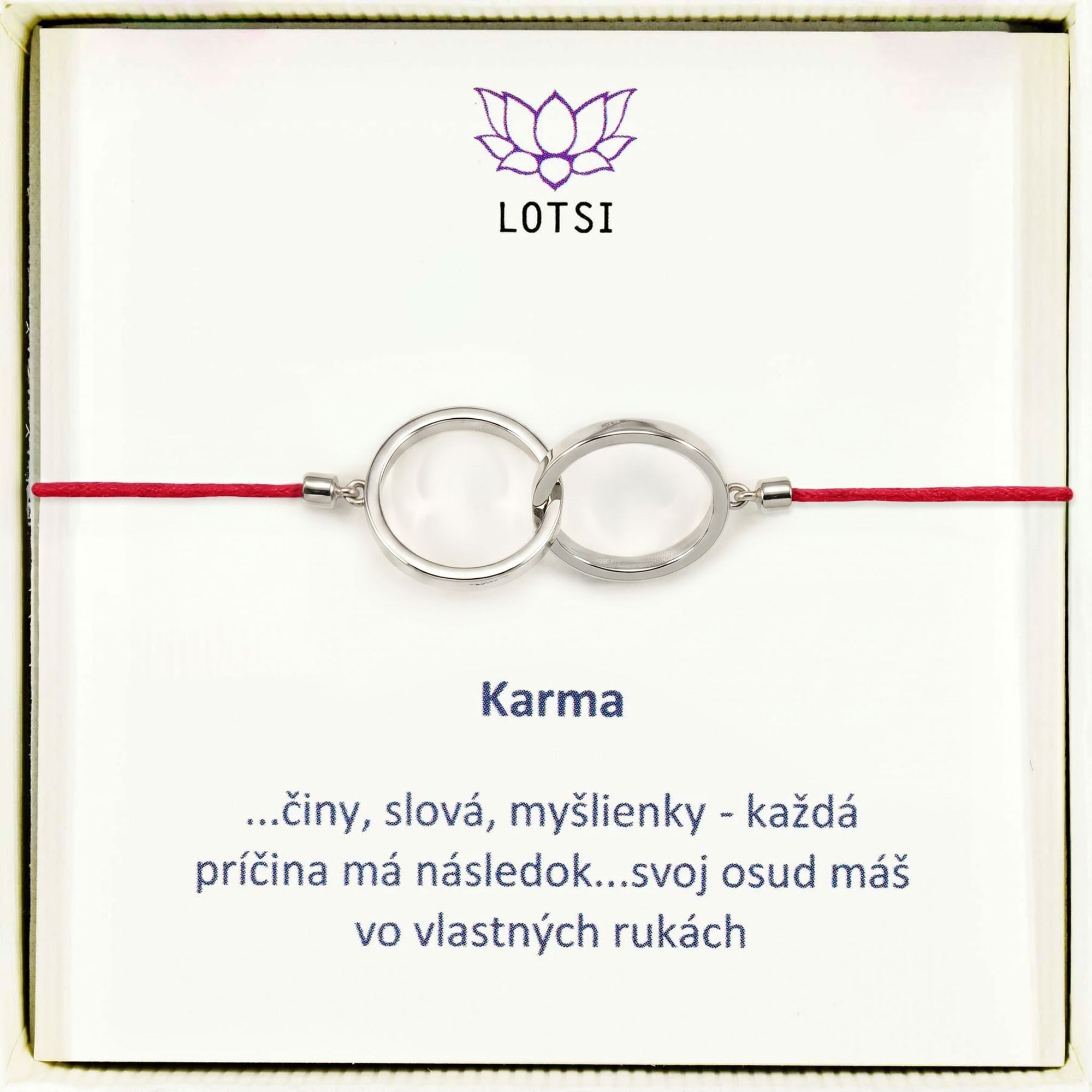 Silver bracelet Karma