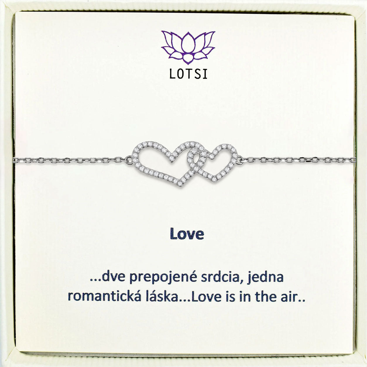 Silver bracelet Love