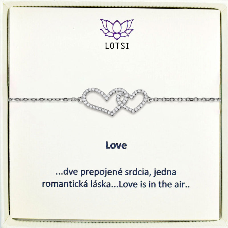 Silver bracelet Love