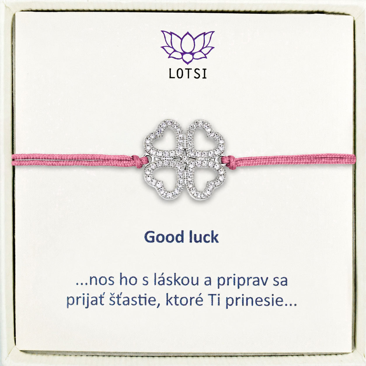 Silver bracelet Good luck