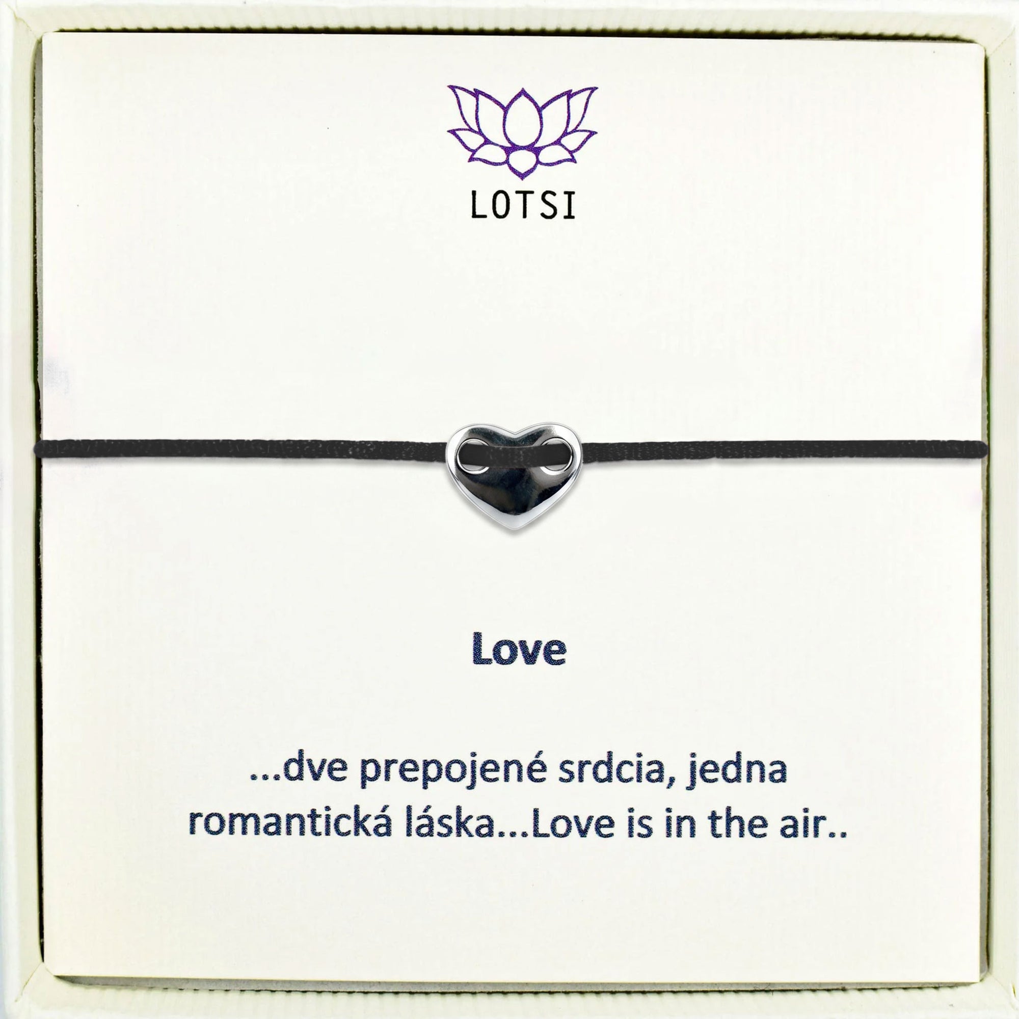 Silver bracelet Love