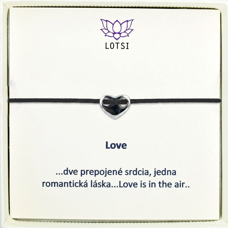 Silver bracelet Love